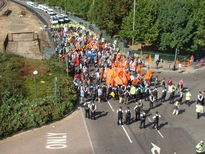 March stopped by the police