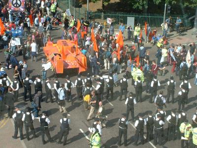 March stopped by the police