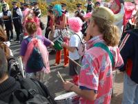 Fluffy DSEi protestors