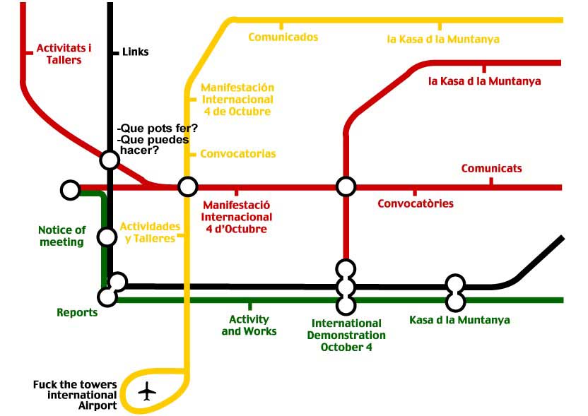 Barcelona: a globally connected underground network of free spaces and squats.