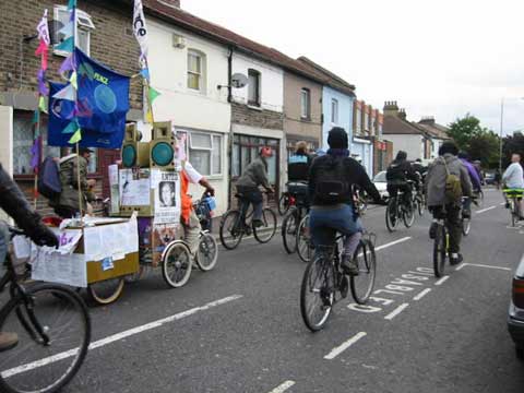 critical mass bikes and sound system