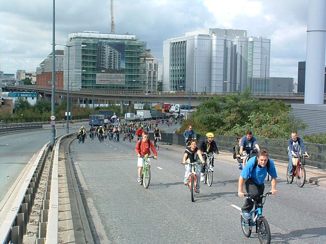 Heading away from Cannary Wharf