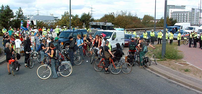 Blockade at Connaught bridge