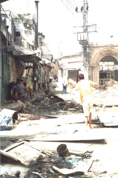 A view of Nablus, Palestine in 2002