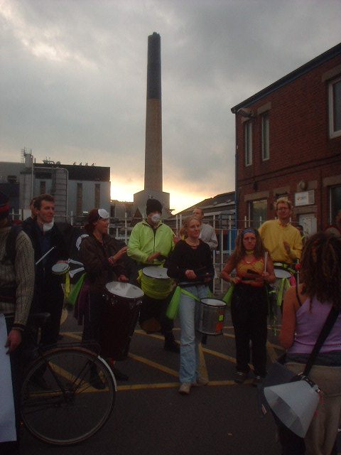 a green party with sheffield samba