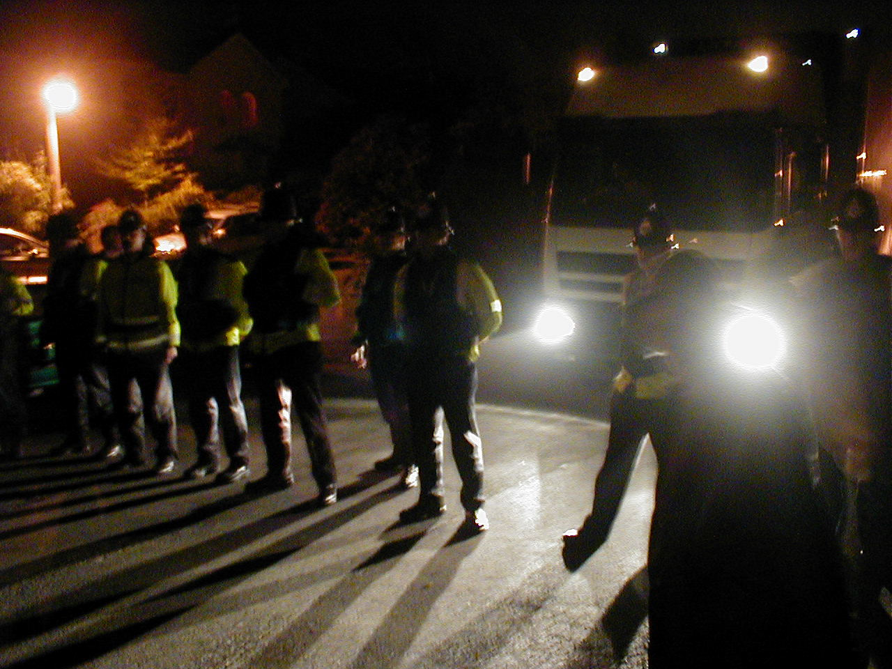 Coppers in headlights