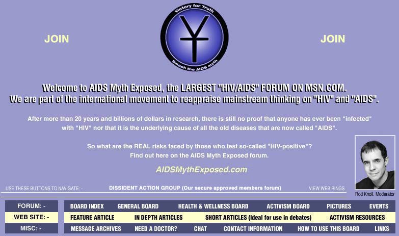 AidsMythExposed.com forum