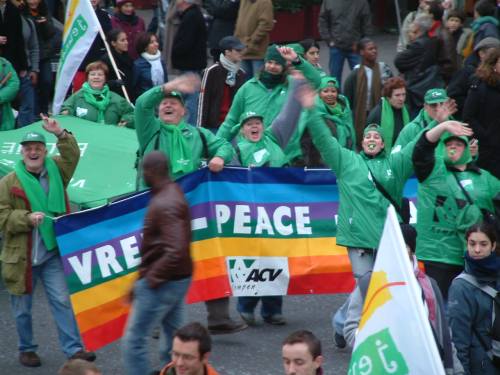 ESF Demo Photo - Against the war