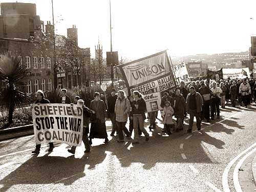 Sheffield anti Bush demo