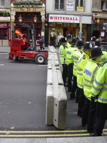 Some of the security in Whitehall
