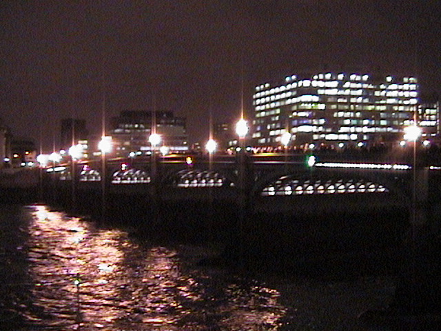 Westminster Bridge packed with protesters