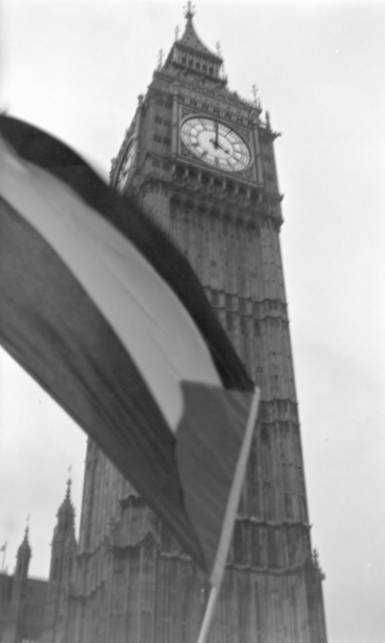 flag outside big ben