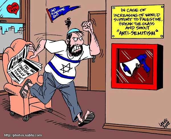 Support Palestine and zionists shout "antisemite"