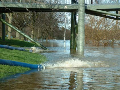 pumps operating on full power