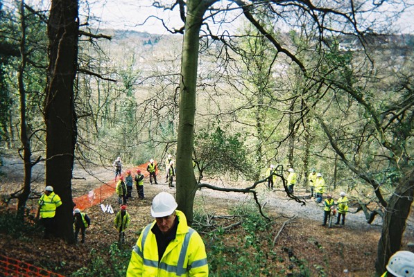 Lots of extra workers were on site last week