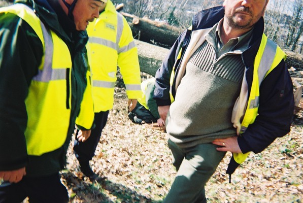 Bailiff gets in the way of the camera to avoid us gathering evidence