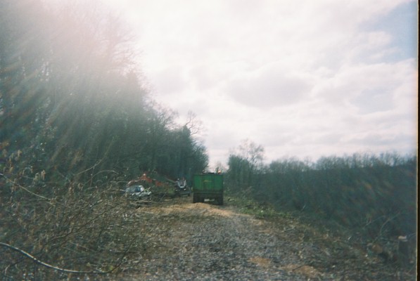 Walking up the track i see...