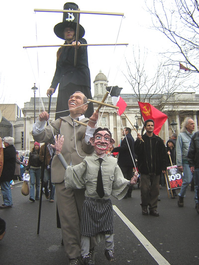 Bush and Blair puppets of Capital