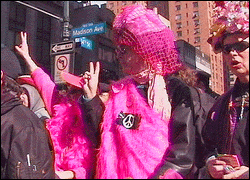 A very -- shall we say -- vivid contingent at Madison Ave and East 34th