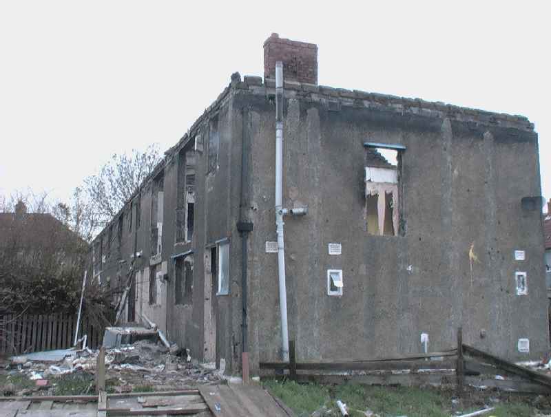 An art piece in Norris Green 2004 - entitled "who voted for this then - Huh?"