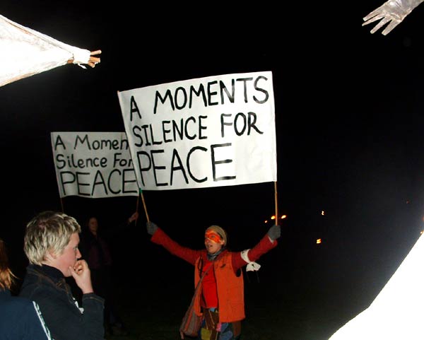 A moment of silence before the fire show starts