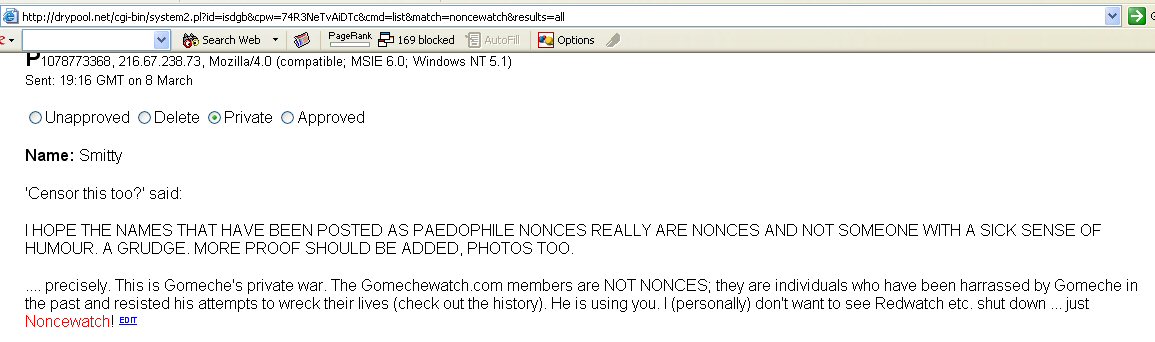 The messages of TRUTH hidden by C18 admin from its members!
