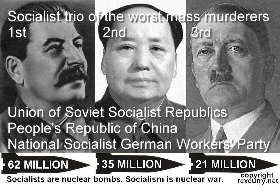 The socialist trio of atrocities