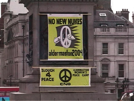 nelson's column bannered