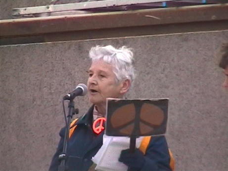 veteran campaigner pat arrowsmith urged direct action at aldermarston