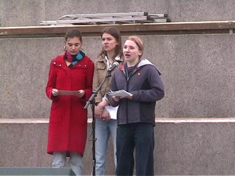 'hand up' school students campaigners