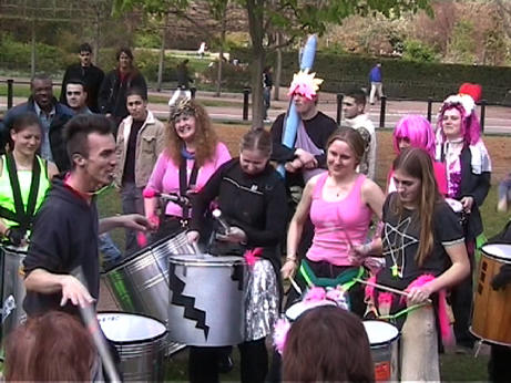 samba in hyde park after the marchers continued west