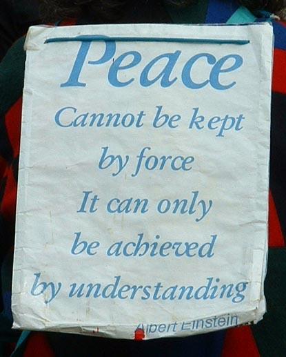 peace cannot be kept by force