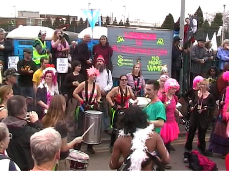 sheffield samba band with some rhythms of resistancers