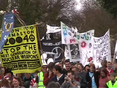 the march arriving at aldermarston