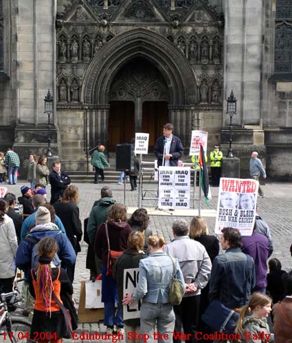 one of the speakers - MSP Colin Fox (SSP)