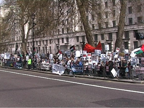 stwc/mab demo opposite downing street
