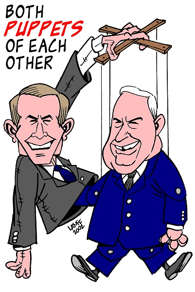 Puppets of each other