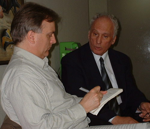 Dr. Asaf Durakovic being interviewed by author