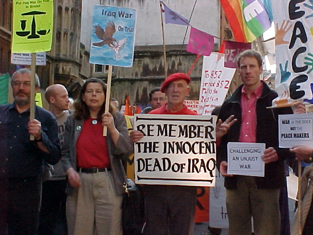 the head of the procession to Bristol Crown Court