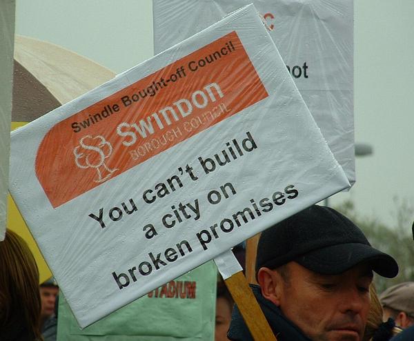 You can't build a city on broken promises