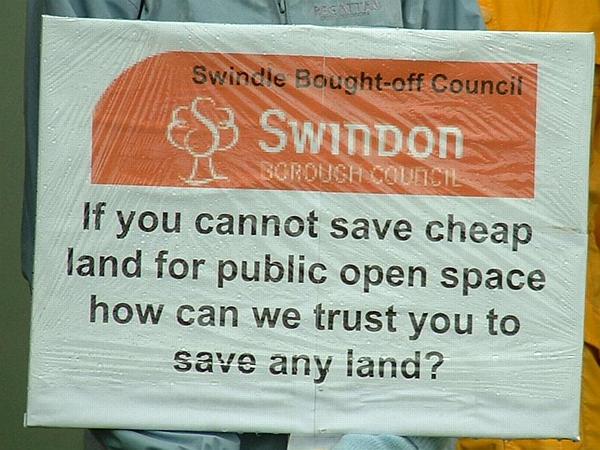 If you cannot save cheap land for public open space, how can we trust you...