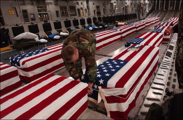 Photos of Dead U.S. Soliders Returning Home