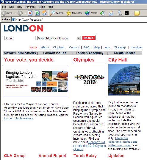 screenshot of hijacking by gla
