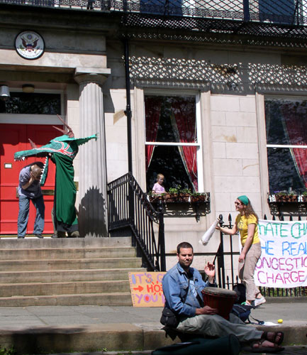 Bush gets eaten by a dinosaur