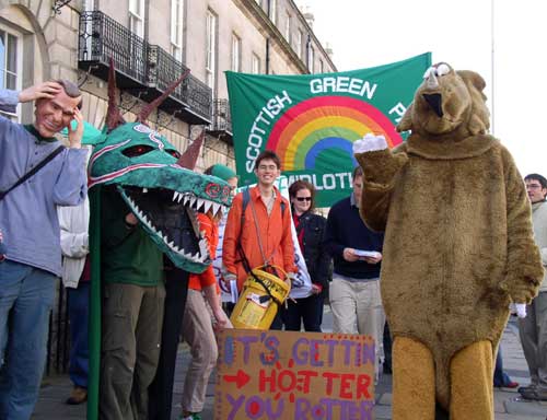 Dinosaur Party and Kyoto March, Saturday 15th of May, Edinburgh, Scotland