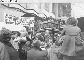 Temporary squat protest - Centre point 1971