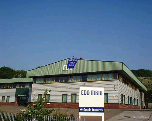 Banner drop: “… not welcome in our city”