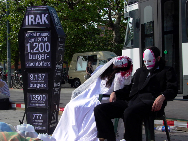 George W. Bush master of ceremony for Iraqi killing fields in Belgium