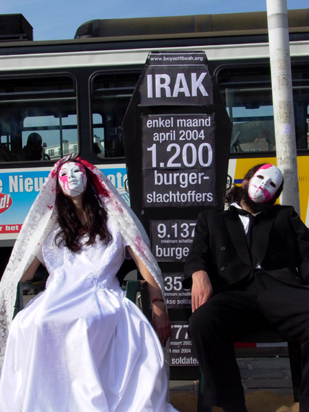 George W. Bush master of ceremony for Iraqi killing fields in Belgium