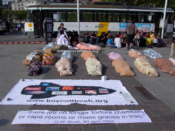 George W. Bush master of ceremony for Iraqi killing fields in Belgium